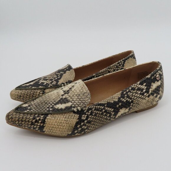 GUESS 8 M Erica Faux Leather Snakeskin Snake Python Pointed Toe Flats Shoes NEW - Picture 12 of 13